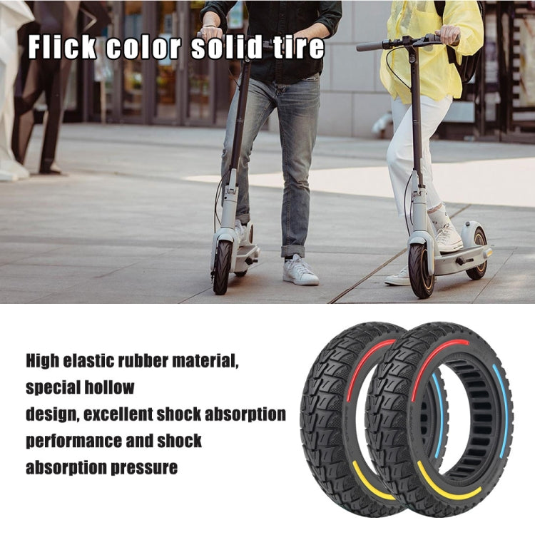 For Ninebot Max G30 Electric Scooter 10 x 2.5 Inch Flick Color Solid Tire(Red) - Accessories & Parts by PMc TechLife | Online Shopping South Africa | PMc TechLife | Buy Now Pay Later Mobicred