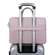14 -14.6 Inch Oxford Cloth Laptop Bag Mens Womens Briefcase with PU Handle(Lotus Pink)