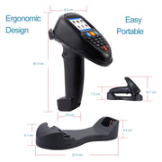 NEWSCAN 1D CCD Red Light Wireless Barcode Reader Scanner Data Collector With 2.2-Inch LCD Screen