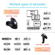 NEWSCAN 2D Wireless Barcode Reader Scanner Data Collector With 2.2-Inch LCD Screen