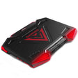 NUOXI 5 Fans Laptop Radiator Bracket Height Adjustable with Dual USB Ports(Black and Red) - free shipping - PMC TechLife - Order now!