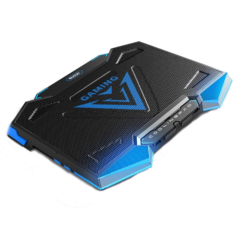 NUOXI 5 Fans Laptop Radiator Bracket Height Adjustable with Dual USB Ports(Black and Blue) - free shipping - PMC Jewellery - Order now!
