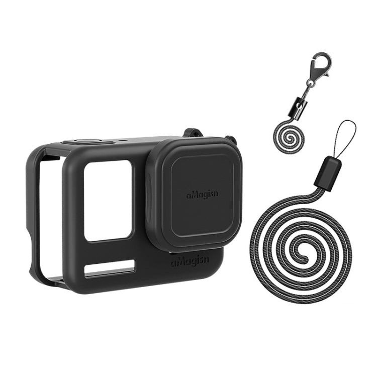 aMagisn Silicone Protection Case Sports Camera Protection Accessories For Insta360 Ace Pro (Black) - Case & Bags by aMagisn | Online Shopping South Africa | PMC TechLife | Buy Now Pay Later Mobicred