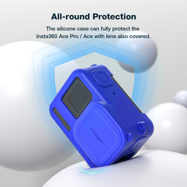 aMagisn Silicone Protection Case Sports Camera Protection Accessories For Insta360 Ace Pro (Black) - Case & Bags by aMagisn | Online Shopping South Africa | PMC Jewellery | Buy Now Pay Later Mobicred