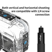 For Insta360 Ace aMagisn Horizontal and Vertical Shooting Dive Shell 60m Water-resistant Shell Accessories