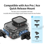 For Insta360 Ace aMagisn Horizontal and Vertical Shooting Dive Shell 60m Water-resistant Shell Accessories