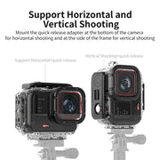 For Insta360 Ace aMagisn Horizontal and Vertical Shooting Dive Shell 60m Water-resistant Shell Accessories