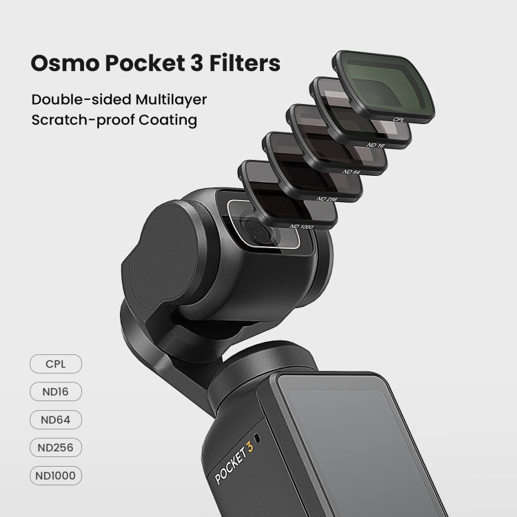 For DJI Osmo Pocket 3 aMagisn HD Double Sided Coated Filters Sports Camera Protective Goggles, Style: CPL