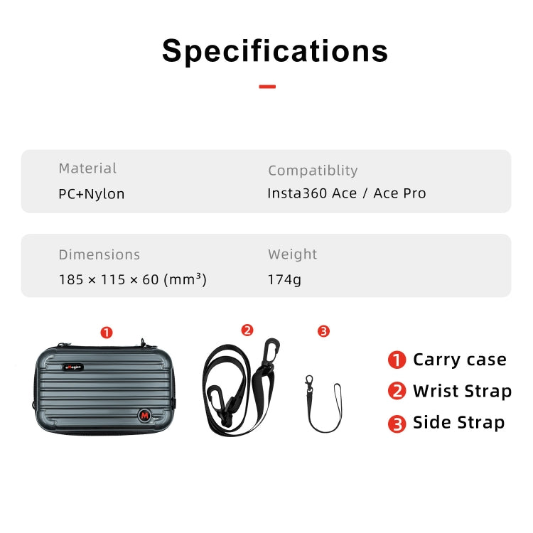 For Insta360 Ace / Ace Pro aMagisn Small Organizer Bag Sports Camera Protective Accessories(Pearl White) - free shipping - PMC TechLife - Order now!