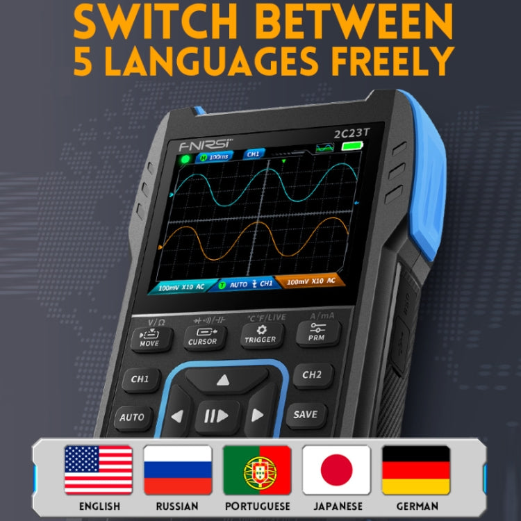 FNIRSI 3 In 1 Handheld Digital Oscilloscope Dual-Channel Multimeter, Specification: Upgrade