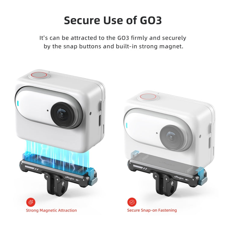 For Insta360 GO 3 / 3S aMagisn Magnetic Fast Disassembly Bottom Seat Bracket Sports Camera Accessories - Others by aMagisn | Online Shopping South Africa | PMC Jewellery | Buy Now Pay Later Mobicred