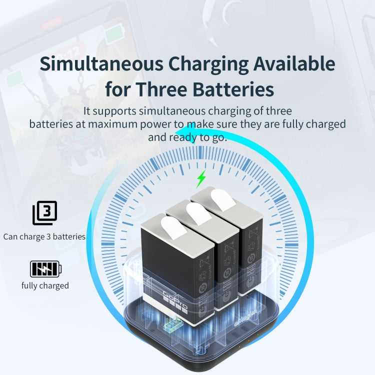 AMagisn Battery Charger Charging Seat For GoPro HERO12 Black /11 Black /10 Black /9 Black - Charger by aMagisn | Online Shopping South Africa | PMC TechLife | Buy Now Pay Later Mobicred