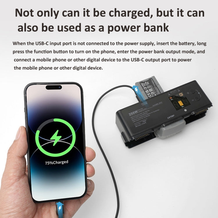 For DJI Air 3 Smart Flight Battery LKTOP 200W 3-Channel Charging Manager