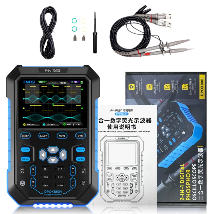 FNIRSI 2 In 1 Small Handheld Fluorescence Digital Dual-Channel Oscilloscope, US Plug(Blue) - free shipping - PMC Jewellery - Order now!