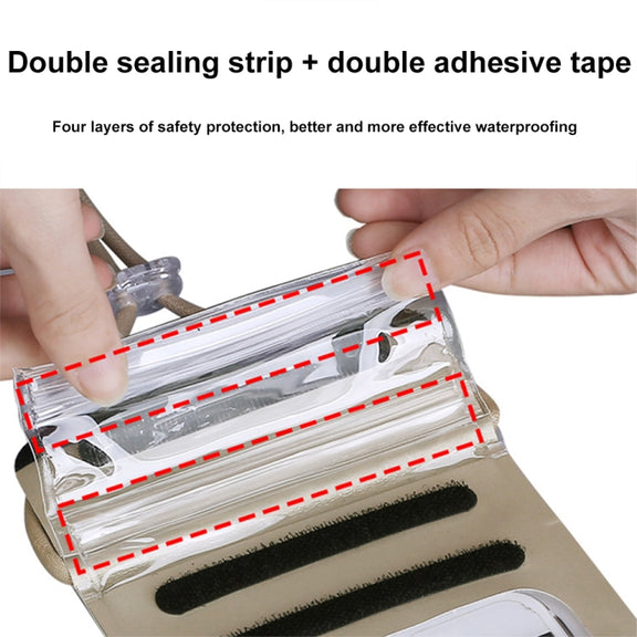 TPU Transparent Touch Screen Phone 30m Water-resistant Bag Outdoor Rafting Phone Case(Silver)