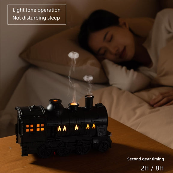 300ml Small Train Essential Oil Diffuser Humidifier With Remote Control AU Plug