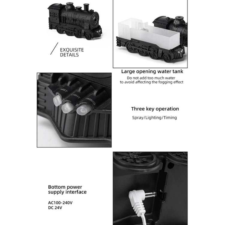 300ml Small Train Essential Oil Diffuser Humidifier With Remote Control UK Plug