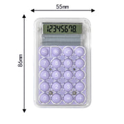 Small Silent Simple Calculator Mini Candy Dormitory Student Office Exam Tool(Purple)