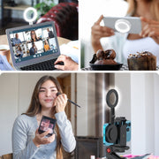Cell Phone Magnetic Fill Light Portable Photo Pocket Lamp(Black)