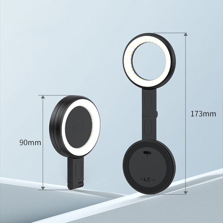Cell Phone Magnetic Fill Light Portable Photo Pocket Lamp(Black)
