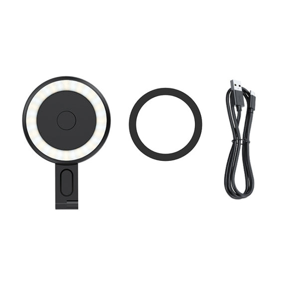 Cell Phone Magnetic Fill Light Portable Photo Pocket Lamp(Black)