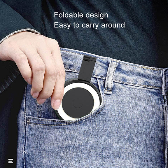 Cell Phone Magnetic Fill Light Portable Photo Pocket Lamp(Black)