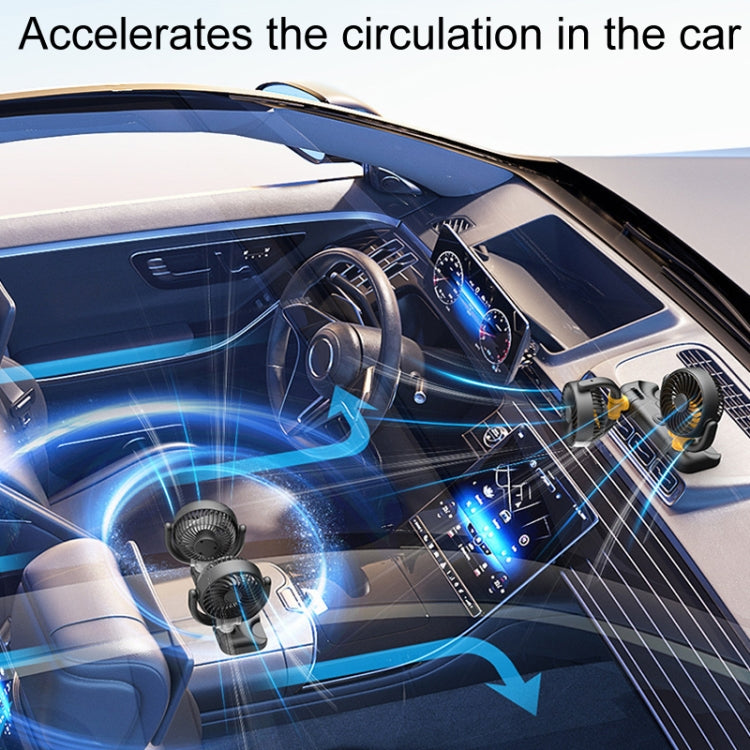 SUITU Car Foldable Cooling Fan Automobile Summer Temperature Reduction Fan, Model: Dual 5V USB Energized - free shipping - PMC TechLife - Order now!