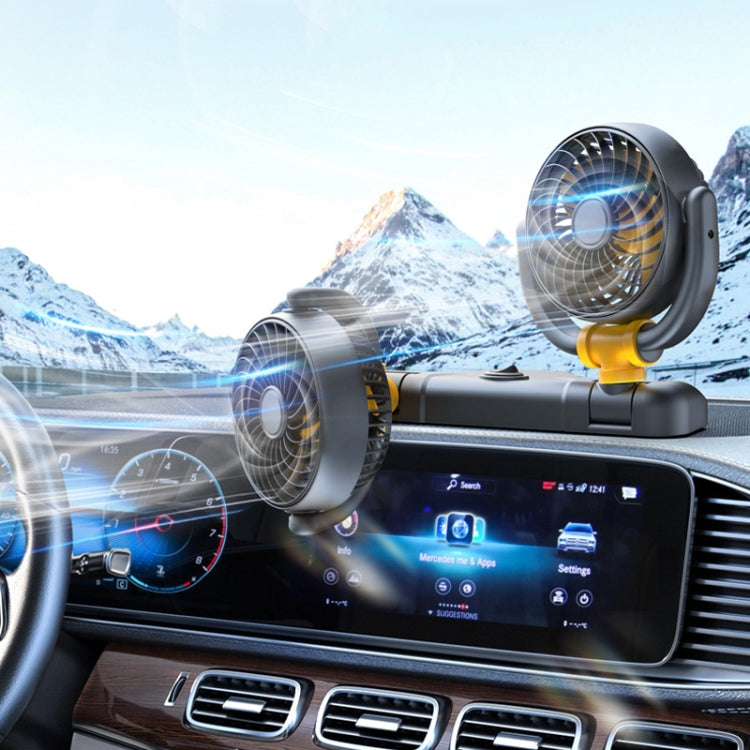 SUITU Car Foldable Cooling Fan Automobile Summer Temperature Reduction Fan, Model: Dual 5V USB Energized - free shipping - PMC TechLife - Order now!