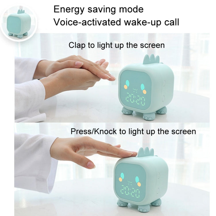 Dinosaur Kids Alarm Clock Electronic Clock Multifunctional Chime Small Alarm Clock(Green) - Alarm Clocks by PMc TechLife | Online Shopping South Africa | PMc TechLife | Buy Now Pay Later Mobicred