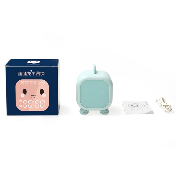 Dinosaur Kids Alarm Clock Electronic Clock Multifunctional Chime Small Alarm Clock(Green)
