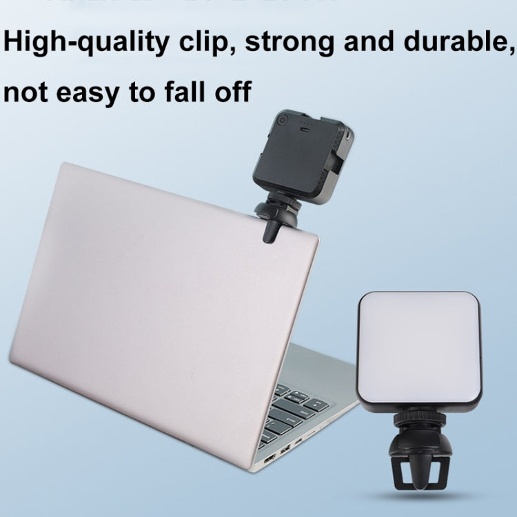W64 64LEDs Video Conferencing Mobile Laptop Live Fill Light Photography Pocket Lamp, Spec: Clip+Tripod Set