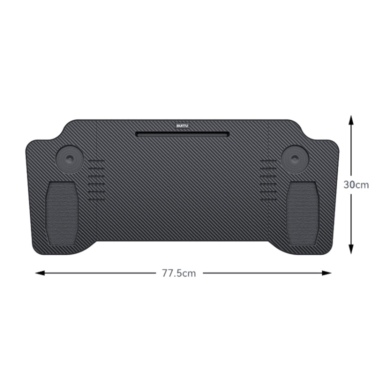 For Tesla Model Y/3 SUITU Car Center Folding Small Table Board Camping Dining Plate(Black Brown) - free shipping - PMC Jewellery - Order now!