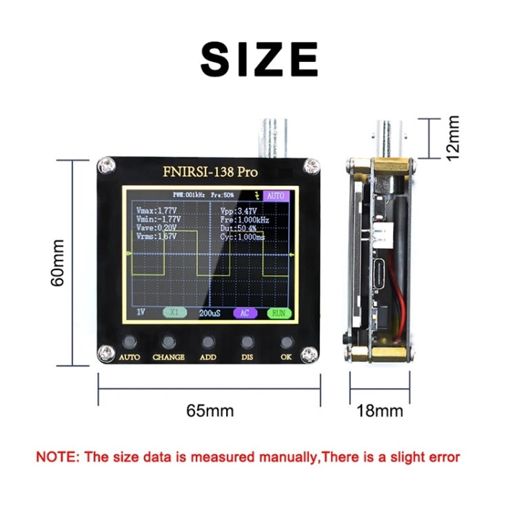 FNIRSI Handheld Small Teaching Maintenance Digital Oscilloscope, Specification: Standard Without Battery - Other Tester Tool by FNIRSI | Online Shopping South Africa | PMC TechLife | Buy Now Pay Later Mobicred