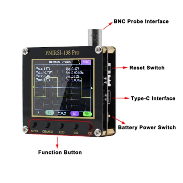 FNIRSI Handheld Small Teaching Maintenance Digital Oscilloscope, Specification: Standard Without Battery - Other Tester Tool by FNIRSI | Online Shopping South Africa | PMC TechLife | Buy Now Pay Later Mobicred