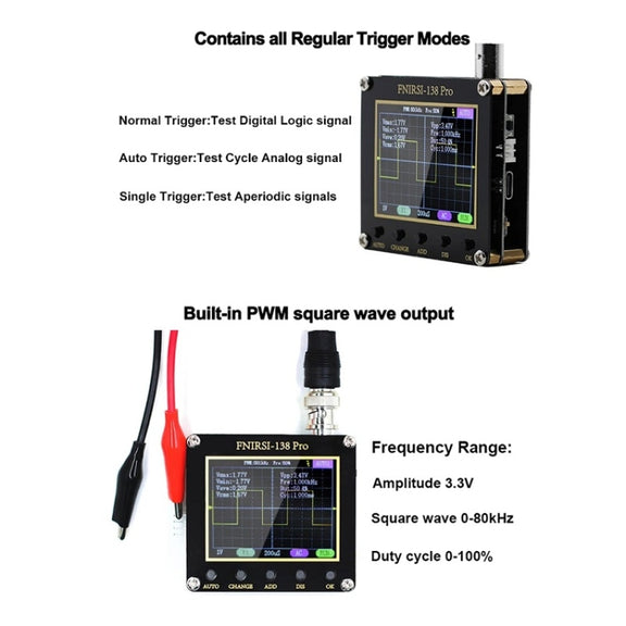 FNIRSI Handheld Small Teaching Maintenance Digital Oscilloscope, Specification: Standard Without Battery