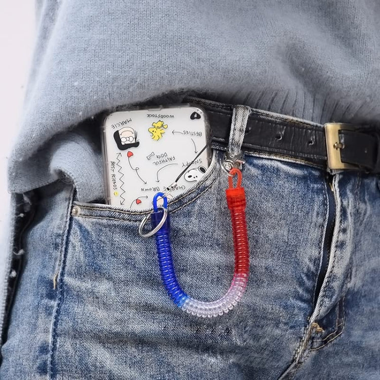 5pcs Spring Key Rope Plastic Keychain Environmentally Friendly Elastic Chain(Colorful Random Delivery) - free shipping - PMC TechLife - Order now!