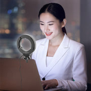 YRing48 4-Inch 48LEDs Laptop Camera Video Conference Live Beauty Ring Fill Light, Spec: Clip with Tripod