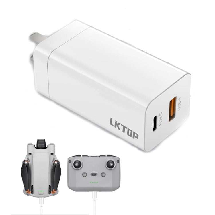 For DJI Mavic Series LKTOP 65W GaN Charger AC Adapter with USB-C and USB-A Port US Plug - free shipping - PMC TechLife - Order now!