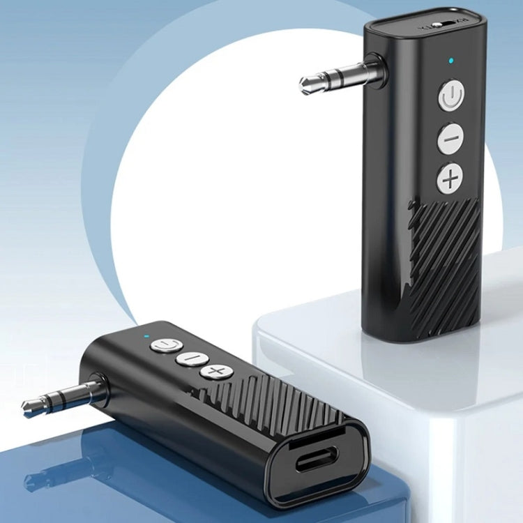 Bluetooth 5.3 Car TF Playback AUX Receiver Transmitter - Bluetooth Adapters by PMC TechLife | Online Shopping South Africa | PMC TechLife