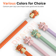 For Apple Pencil 2 AhaStyle Cartoon Dragon Pen Case Capacitive Stylus Silicone Cover(Orange)