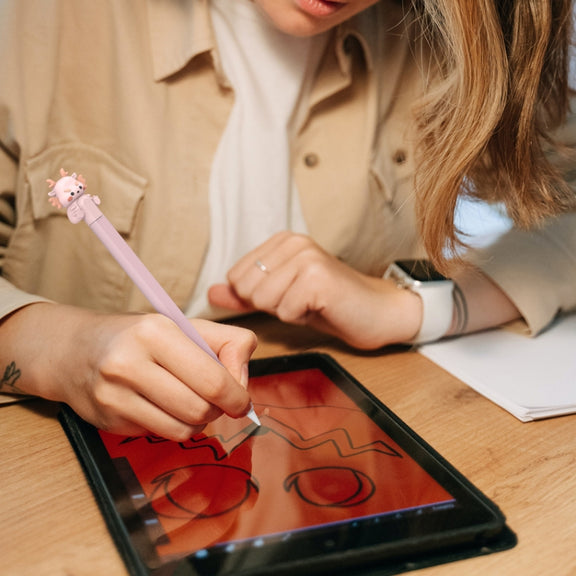 For Apple Pencil 2 AhaStyle Cartoon Dragon Pen Case Capacitive Stylus Silicone Cover(Orange)