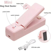 USB Charging Mini Magnetic Sealing Machine Portable Sealing Clip Food Moisture-proof Sealer(Black)