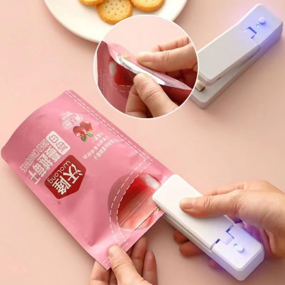 USB Charging Mini Magnetic Sealing Machine Portable Sealing Clip Food Moisture-proof Sealer(Gray)