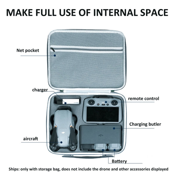 For DJI MAVIC AIR 3 LKTOP Carrying Case Water-resistant Shoulder Bag Handbag, Spec: Nylon Material