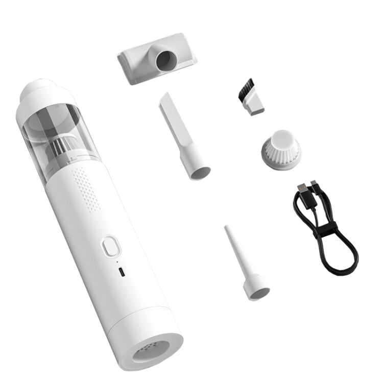 SUITU ST-6676 7pcs /Set Cordless Vehicle Vacuum Cleaner Home And Car Brushless Cylinder Blower(White) - free shipping - PMC TechLife - Order now!