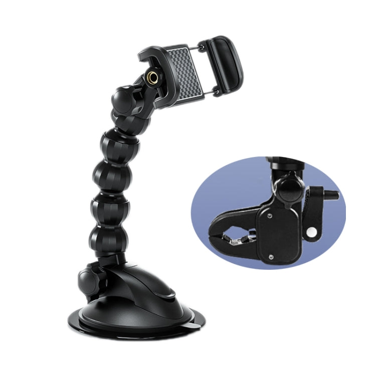 Car Snake-shaped Live Shooting Holder Mobile Phone Holder(2 in 1) - Car Holders by PMC TechLife | Online Shopping South Africa | PMC TechLife | Buy Now Pay Later Mobicred