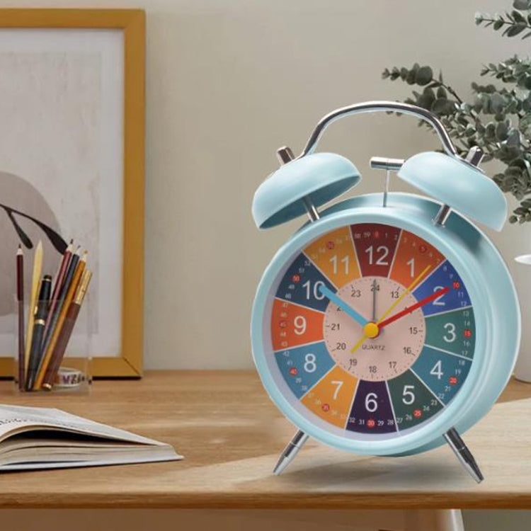 4 inch Early Learning Dual Ring Round Alarm Clock Student Bedside Metal Alarm Bell(Blue) - Novelty Clock by PMc TechLife | Online Shopping South Africa | PMc TechLife | Buy Now Pay Later Mobicred