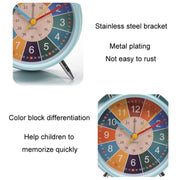 4 inch Early Learning Dual Ring Round Alarm Clock Student Bedside Metal Alarm Bell(Pink)