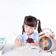 4 inch Early Learning Dual Ring Round Alarm Clock Student Bedside Metal Alarm Bell(Blue)