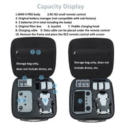 For DJI Mini 4 Pro Drone Storage Bag Box Shoulder Bag Suitcase(Black)